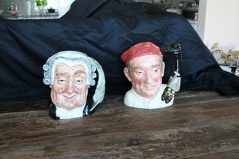 Royal Doulton Large Toby Mugs 'Bootmaker' & 'The Lawyer'