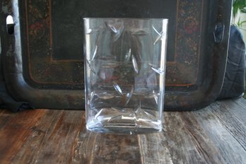 Large Tiffany And Company Glass Crystal Flower Vase