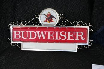 Vintage Budweiser Hanging Bar Light Advertising Sign