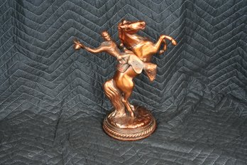 Dodge Inc Cowboy On Horse Statue