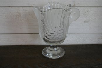 Swan Handled Glass Figural Vase