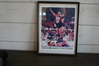 Autographed King Kong Bundy Wrestling Photograph Photo Signed