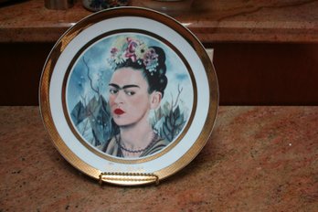 Rosenthal Plate - Frida Kahlo 'Autorretrato Con Collar De Espinas' 24 KT Gold Border