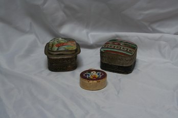 Lot Of Three (3) Vintage Enameled Boxes - Smallest Marked Italy