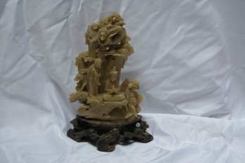 Gorgeous Vintage Asian Soapstone Carving (1 Of 4)