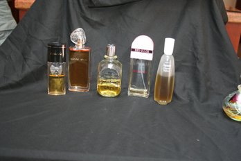 Lot Of Five (5) Partial Bottles Of Perfume