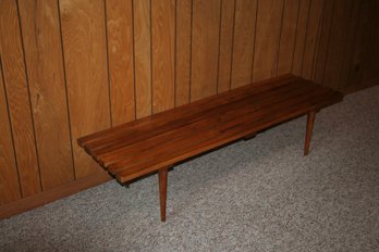 Vintage MCM Mid Century Modern Slatted Wood Bench/Coffee Table