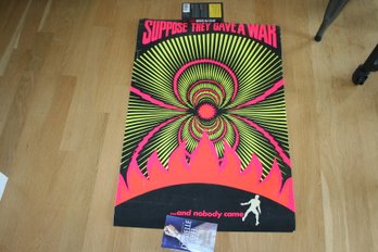 Vintage Vietnam War Psychedelic Poster 'Suppose They Gave A War And Nobody Came'.