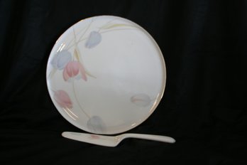 Mikasa Bone China Matching Cake Plate & Server