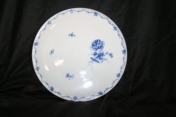 Vintage Furstenberg West Germany White Porcelain 'Lottine' Serving Platter W/Blue Flowers