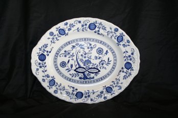 Vintage Enoch Wedgwood 'Blue Heritage' Blue Onion Blue & White Platter Made In England