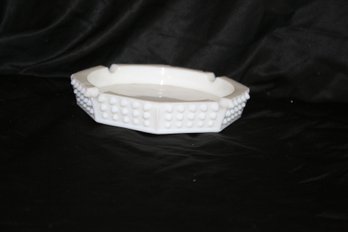 Vintage Hobnail Milk Glass Ashtray