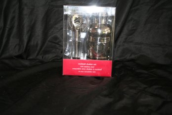 Pier 1 Imports Stainless Steel Cocktail Shaker Set - New In Box