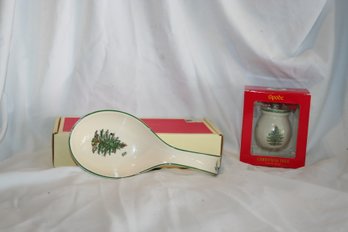 Vintage Spode Christmas Tree Ladle & Tree Ornament New In Box