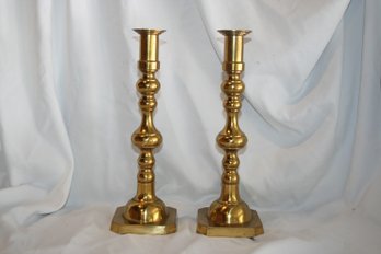 10'' Brass Decorative Candlesticks Made In Japan