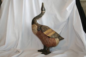 Chippy Multi Colored Wood Standing Goose Figure