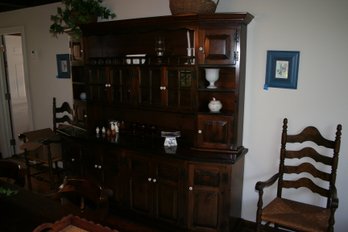 Ethan Allen Country Pine Large Step Back Hutch