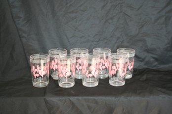 Lot Of Eight (8) Vintage Rooster Swanky Swigs Drinking Glasses