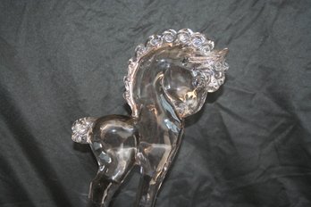 Large Vintage Stylized Horse Glass Figurine