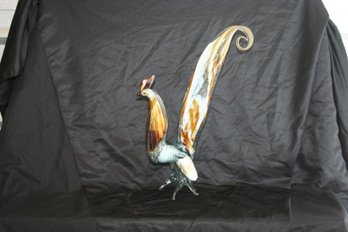 Vintage Very Large Murano Italy Hand Blown Art Glass Rooster Sculpture Figurine