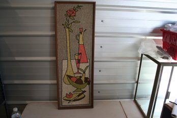 Vintage MCM Mid-Century Sand Art Wall Hanging