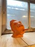 Vintage Clay Head Sculpture Signed