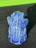 Blue & White Ceramic Frog - Hear No Evil