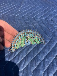 Peacock Hair Clip / Brooch