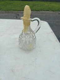Cut Glass Syrup Decanter