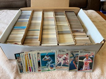 Big Box Of MLB Baseball Trading Cards 80s