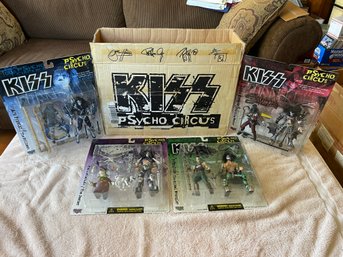 Full Set NEW KISS Psycho Circus Action Figures With Original Manufacturers Shipping Carton
