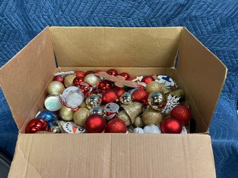 Huge Box Christmas Ornaments , Includes Some Handmade