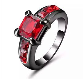 New Red / Black Ring Size 8