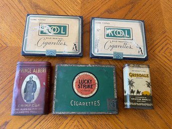 Antique Cigarettes & Tobacco Tins - Empty