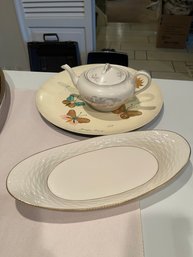 Vintage Platters & Tea Pot