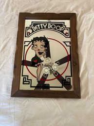 Betty Boop Etched Framed Mirror