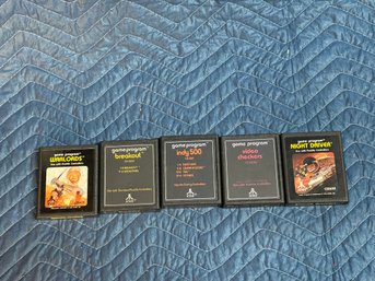 Atari Games Warlords , Breakout , Indy500 , Video Checkers , Night Driver
