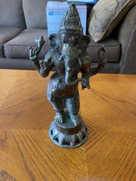 Solid Brass Dancing Lord Ganesha - Heavy - Made In India