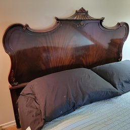 Carved Wood Chippendale Full Size Headboard