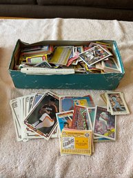 Shoe Box Filled With MLB Baseball Trading Cards 80s