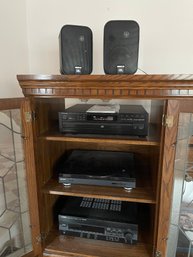 JBl Speakers, Kenwood Disc Player, Sony Turntable, Yamaha Receiver,