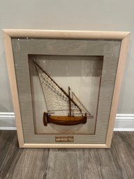 Framed Sailboat Artwork Nautical Ship