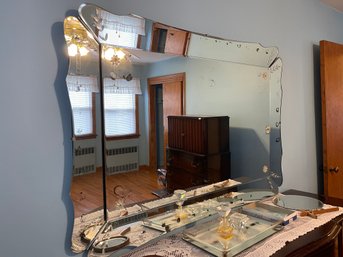 Vintage Scallop Edge Wall Mirror