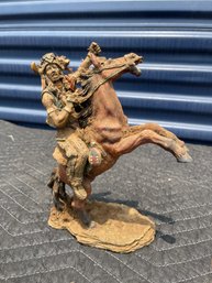 Native American Statue Horse Rider