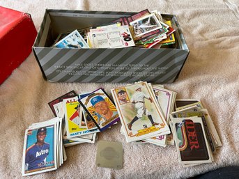 Shoe Box Filled Of MLB Baseball Trading Cards 80s 90s