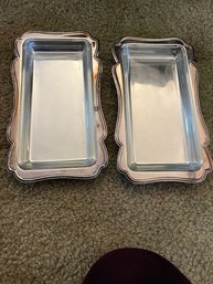 2 Silver Plate Platters