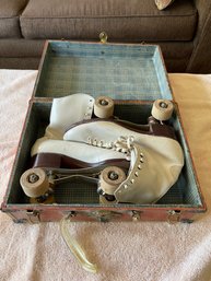 Antique Skates Size 8.5 With Trunk