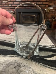 Ice Bucket Glass With Tongs