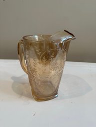 Vintage Amber Glass Pitcher