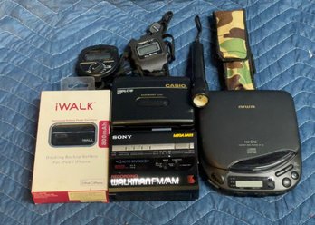 Vintage Electronics - Disc Player, Walkman, Iwalk, Sport Watches